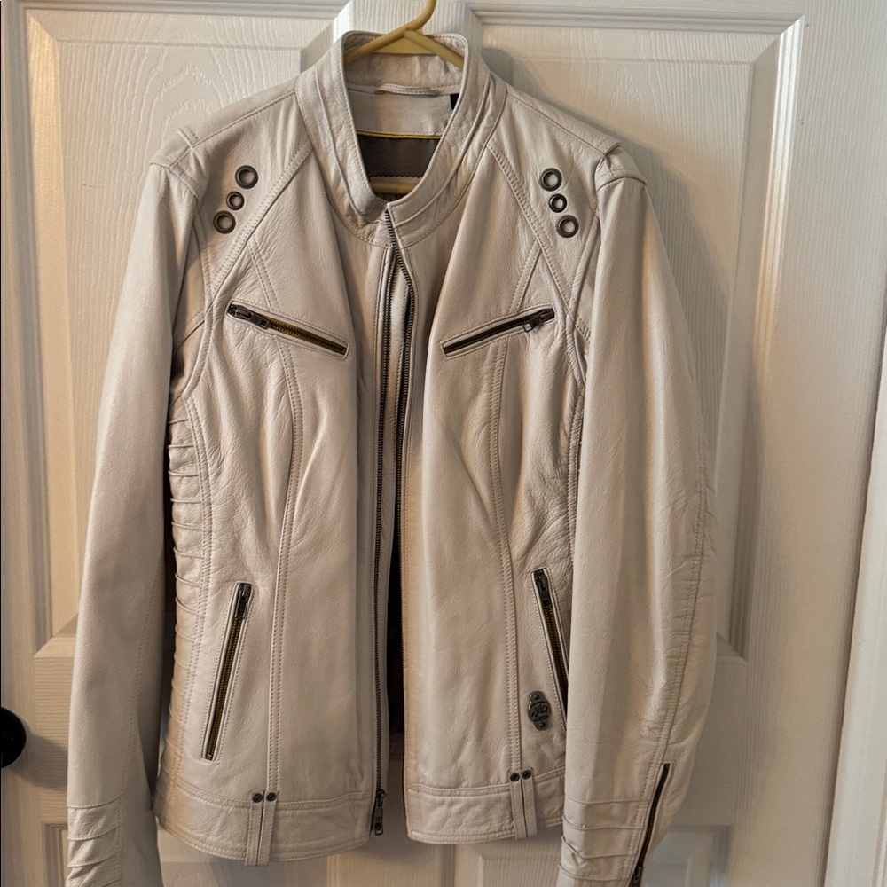Harley-Davidson Cream Leather Jacket